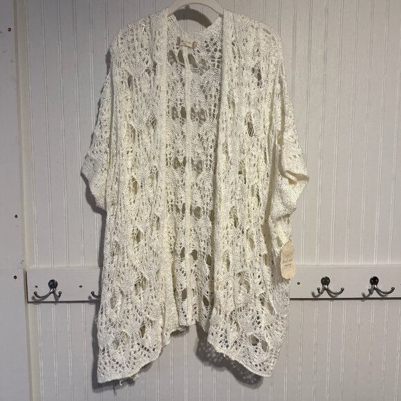 NWT Altar'd State Crochet Cardigan Vest M/L | Boho Coastal Y2K Vibes - Picture 1 of 4